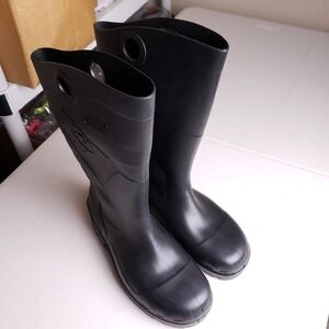 Dunlop Chesapeake Work Boots Black Size 7M 9W Waterproof Rubber USA Made